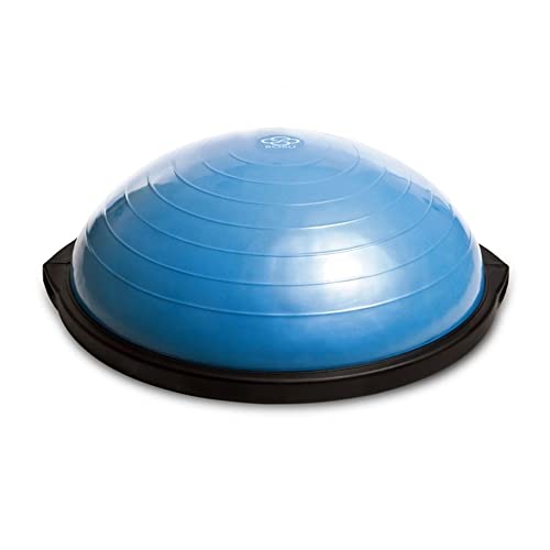 Bosu Balance Ball Exercise Trainer, Home Gym Equipment w/Guided Workouts & Pump, 26" Inflatable Fitness Platform for Strength Training, Standing, Balancing, and Core Workout
