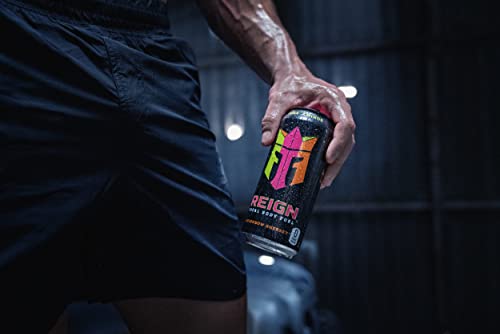 REIGN Total Body Fuel, Reignbow Sherbet, Fitness & Performance Drink, 16 Fl Oz (Pack of 12)