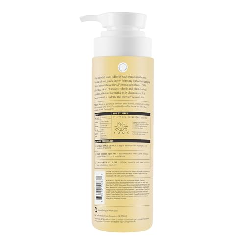 Naturium The Glow Getter Multi-Oil Hydrating Body Wash, Gentle Cleanser, 16.9 oz