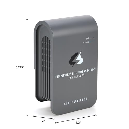 EdenPURE Thunderstorm III Air Purifier – Small Plug-In Ozone Generator & Ionizer – Eliminates Odors, Pet Smells, Smoke, Mold – Filter-Free Portable Cleaner for Home, Travel, Car, Office Use