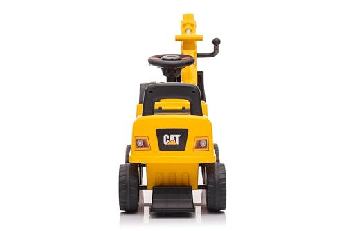 Best Ride On Cars CAT Excavator Push Car – Licensed Caterpillar Ride-On Digger Toy for Kids with Rotating Bucket & Under-Seat Storage – Construction Vehicle for Toddlers