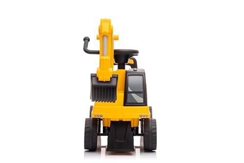 Best Ride On Cars CAT Excavator Push Car – Licensed Caterpillar Ride-On Digger Toy for Kids with Rotating Bucket & Under-Seat Storage – Construction Vehicle for Toddlers