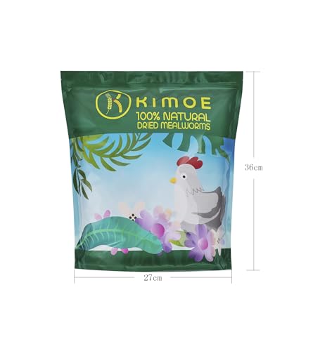kimoe Non-GMO Bulk Dried Mealworms 5lbs Bag for Chickens, Ducks & Wild Birds — 100% Natural High-Protein Feed to Boost Egg Production, Feather Health & Immunity