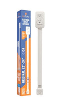 EZ Outlet Electrical Outlet Extender. Access Hard-to-Reach Outlets! Features USB-A, USB-C, and 2 AC Outlets, Extends 22"-34", Rotates 180°. Use Behind Couches, Nightstands, Desks, and More.