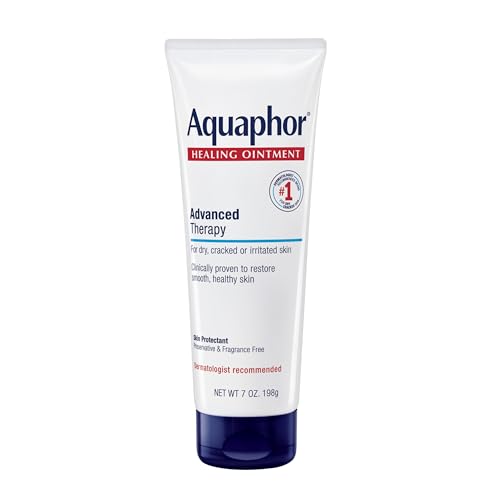 Aquaphor Healing Ointment Advanced Therapy Skin Protectant, Dry Skin Body Moisturizer, Mothers Day Gifts, 7 Oz Tube