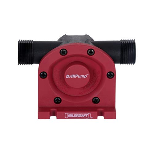 Milescraft 1314 Drill Pump 750 - Self Priming Water Pump Attachment for Drills - Water Transfer Pump - Uses Common Garden Hose - 750 Gallons per Hour
