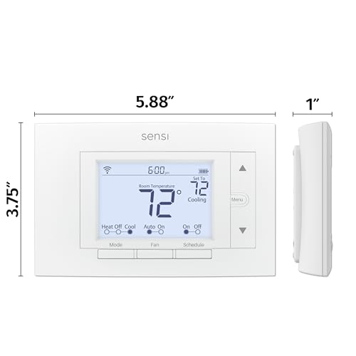 Sensi Smart Thermostat, 100 Years Of Expertise, Wi-Fi, Data Privacy, Programmable, Easy DIY Install, Works With Alexa, Energy Star Certified, Mobile App, ST55