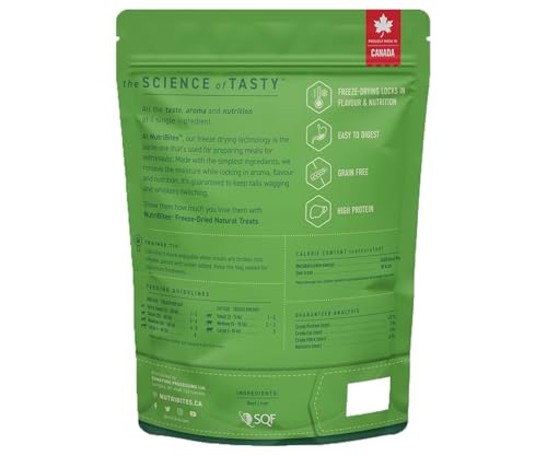 Nutri Bites Freeze Dried Beef Liver Dog & Cat Treats, Single Ingredient High Protein Pet Treats, 17.6 oz