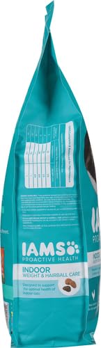 IAMS Proactive Health Dry Cat Food, Indoor Weight and Hairball Care Cat Food Dry Recipe, with Real Chicken in Every Bite, 7 lb. Bag
