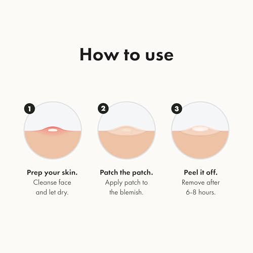 Mighty Patch Original Patch from Hero Cosmetics - #1 Hydrocolloid Acne Pimple Patches for Face, Shrinking Zits & Whiteheads in 1 Use, Nighttime Spot Pimple Stickers for Face, 36 Count