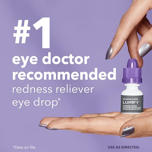 LUMIFY Eye Drops for Red Eyes, Redness Reliever for Brighter Looking Eyes, Works in 1 Minute & Lasts Up to 8 Hours, Eye Drops, 0.08 Fl Oz (2.5 mL)