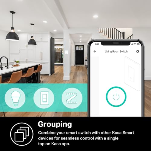 Kasa Smart Light Switch HS200P3, Single Pole, Needs Neutral Wire, 2.4GHz Wi-Fi Light Switch Compatible with Alexa and Google Home, UL Certified, No Hub Required, 3 Count -Pack of 1 , White