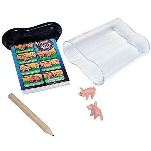Winning Moves Pass The Pigs Games USA, a Hilarious Pig Dice Game, Family Favorite for Over 40 Years, for 2 or More Players, Ages 7+ (1046)