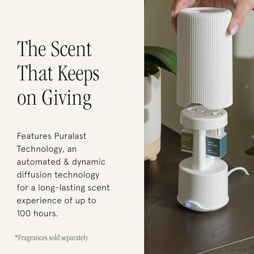 Pura Plus Smart Home Fragrance Diffuser for Large Spaces - Adjust Scent Intensity, Set Schedules, Timers & More in Pura App - Fragrances Sold Separately - White