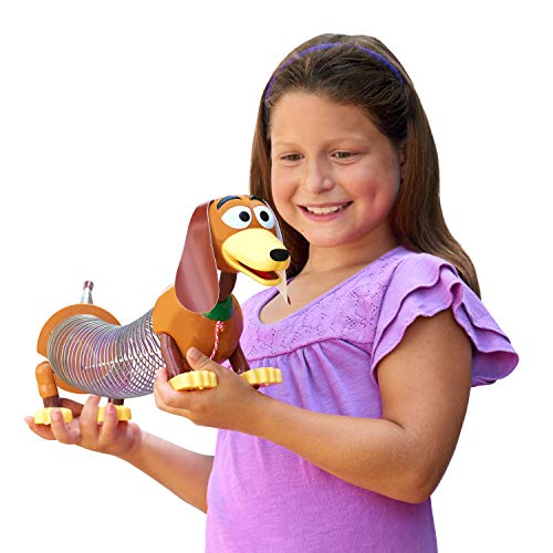 Disney and Pixar Toy Story Slinky Dog Pull Toy, Walking Spring Dog Toy with Leash, Classic Stretch Toy for Toddlers, Preschool Kids Toys Ages 18 Months and Up, Basket Stuffers by Just Play