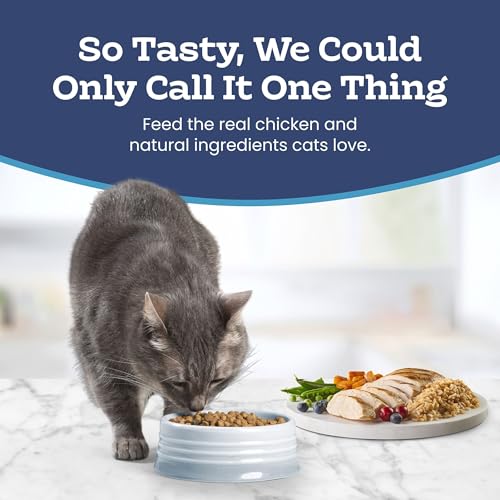 Blue Buffalo Tastefuls Adult Dry Cat Food Sensitive Stomach Formula, Made in the USA with Natural Ingredients, Chicken Recipe, 7-lb Bag