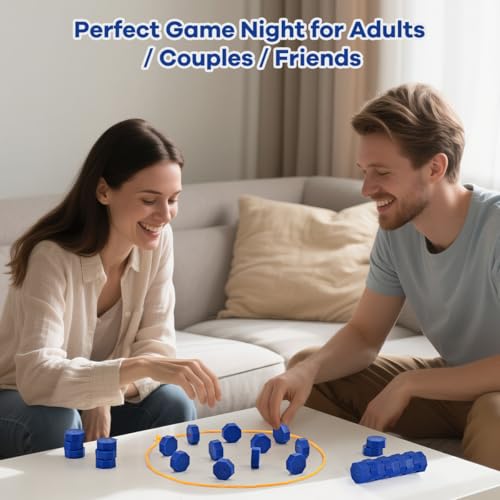 Bameca Magnetic Chess Game with Full-Size Stones, Magnet Game with String, for Family & Party & Travel & Camping, Puzzle Strategy Games, 2 Player Games for Kids & Adults