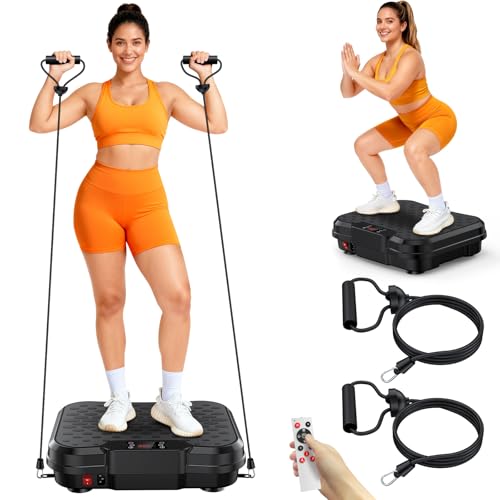 Vibration Plate Exercise Machine for Lymphatic Drainage, Vibration Platform for Weight Loss, 400 Lbs Capacity Shake Plate Full Body Workout Vibrate Fitness Platform for Home Women Men