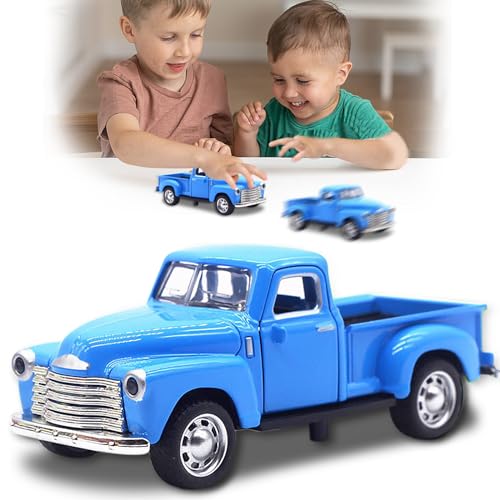 Little Blue Truck Toy for Toddlers 2 3 4 5 6 7 8 Year Old Boys Girls,1:32 Alloy Toddlers Car Toy Driveable,Car Door Can Open,Toy Trucks for Kids Easter Christmas Birthday Gifts