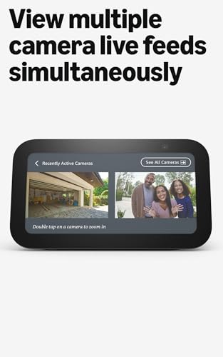 Echo Show 5 (newest model), Smart display, Designed for Alexa+, 2x the bass and clearer sound, Charcoal