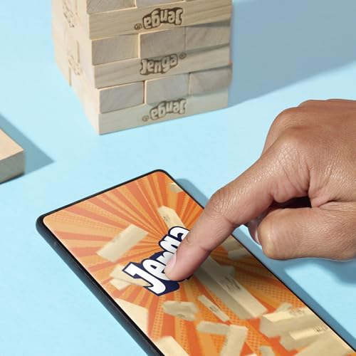 Official Hasbro Games Jenga Game | Digital Die for 6 More Ways to Play | Original Wood Block Game | Stacking Tower | Ages 6+ | 1+ Players | Party Games
