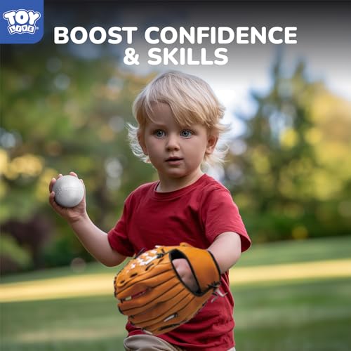 TOY Life Tball Set for Kids 3-5 & 5-8 - Toddler Baseball Tee and Bat Set with Glove & 6 Balls - Ideal Boy Toy Gift for Outdoor Play and Beginner Training
