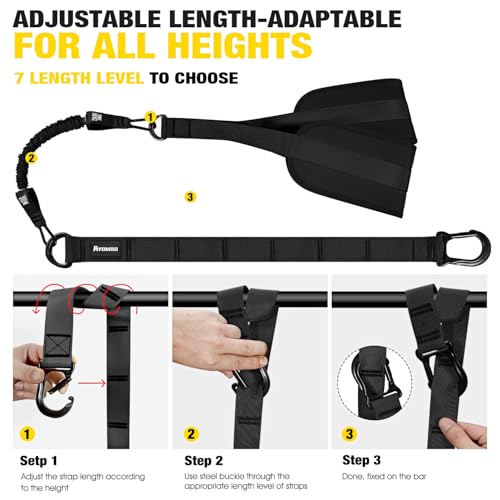 Ayombo Pull Up Assistance Bands, Resistance Bands for Pull Up Bar Workout, Adjustable Heavy Duty Pull Up Assist Equipment with 4 Assistance Bands, Home Gym Fitness Exercise Strength Training