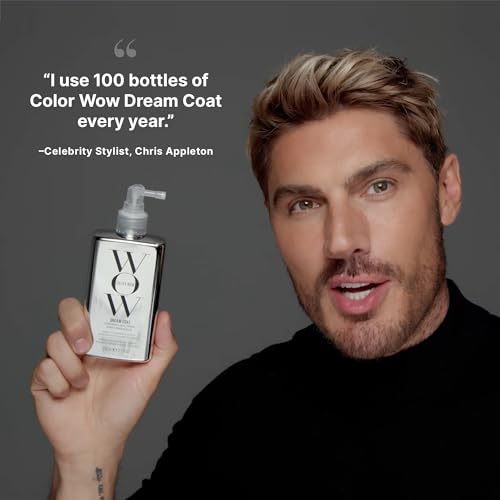 COLOR WOW Dream Coat Anti-Humidity Treatment Spray – Anti-Frizz Hair Smoothing Spray with Built-in Heat Protectant, Award-Winning Leave In Treatment for Glassy Smooth, Shiny Styles up to 3-4 Washes