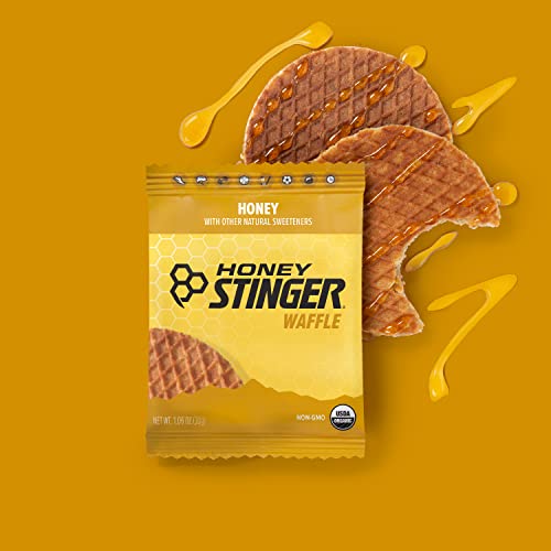 Honey Stinger Organic Honey Waffle, Energy Stroopwafel for Exercise, Endurance and Performance, Sports Nutrition for Home & Gym, Pre and Post Workout, 16.96 Ounces (Pack of 16)