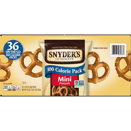 Snyder's of Hanover Mini Pretzels, 100 Calorie Individual Packs, 36 Ct