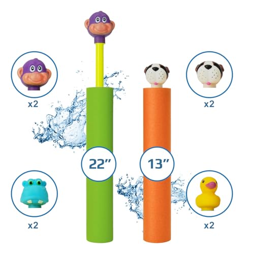Water Blaster | Water Blasters for Kids, Water Squirter for Kids, Pool Guns, Squirt Gun 8 Pack 4 Pack Beach Essentials, Beach Toys Pool Squirt, Summer Games