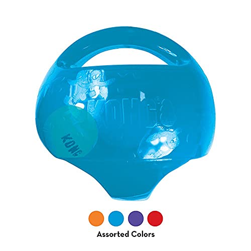 KONG Jumbler Ball - Interactive Toy for Dog & Puppy Playtime - Fetch Toy with Tennis Ball - Dog Supplies for Engaging Play - for Medium/Large Dogs - Assorted Colors