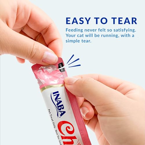 INABA Churu for Kittens, Lickable, Squeezable Creamy Purée Cat Treat with Green Tea Extract & Taurine, 0.5oz. Each Tube, 20 Tubes, Tuna & Chicken Variety