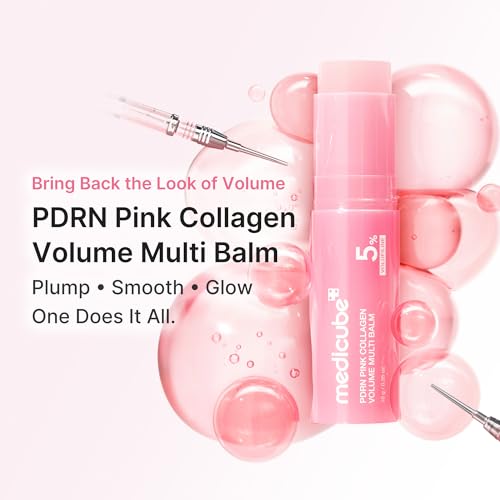 medicube PDRN Pink Collagen Volume Multi Balm Stick | Volufiline, PDRN, NAD, Collagen | Face & Body Balm for Under-Eyes, Neck, Forehead, Smile Lines, Lips | Plumping, Radiance, Line Care | K-Beauty