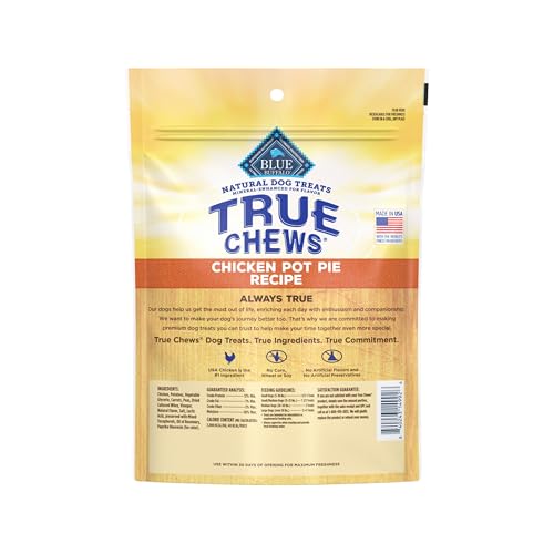 Blue Buffalo True Chews Dog Treats Made in the USA with Natural Ingredients Chicken Pot Pie
