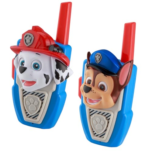 Paw Patrol Toy Walkie Talkies for Kids, Static Free Extended Range Indoor and Outdoor Toys (Chase Marshall)