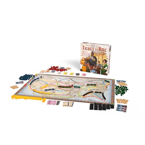 Asmodee Ticket to Ride Board Game (2025 Refresh) - A Cross-Country Train Adventure for Friends and Family, Strategy Game for Kids & Adults, Ages 8+, 2-5 Players, 30-60 Minute Playtime