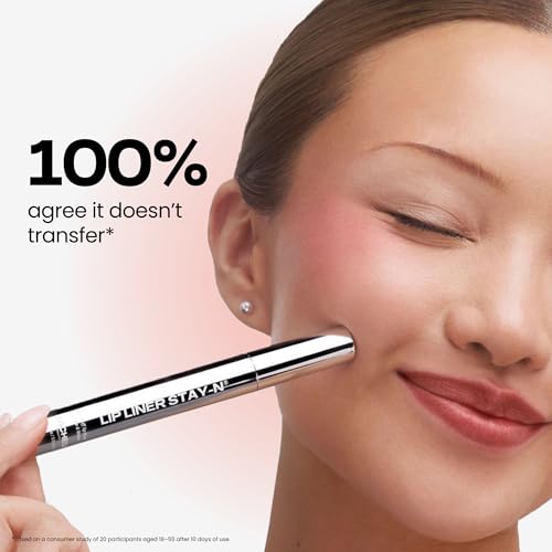 Sacheu Lip Liner STAY-N Peel Off Lip Stain — Long Lasting Waterproof Lip Tint with Hyaluronic Acid & Vitamin E — Transfer Proof Matte Finish, Vegan & Cruelty-Free (p-INKED)