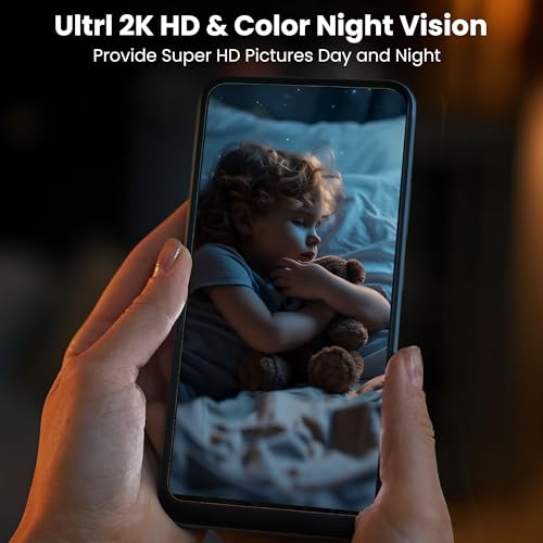 2026 Upgraded 2K Security Cameras Wireless Outdoor, Free Cloud Storage, 1-6 Months Battery Life, Waterproof, 2-Way Talk, AI Motion Detection Spotlight Siren Alarm Cameras for Home Security