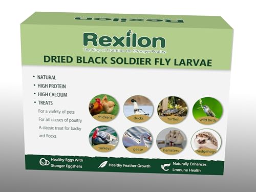 10lb Dried Black Soldier Fly Larvae – Pure Natural, High Protein & Calcium Chicken Feed, Cost-Effective and Premium Quality