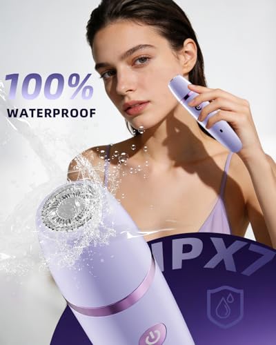 Ufree Bikini Trimmer Electric Razors for Women, Rechargeable Pubic Body Hair Trimmer Electric Shaver for Legs Body Hair, Bikini Shaver IPX7 Waterproof, Gifts for Women, Purple