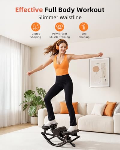 Rock Fitness Stepper for Exercise at Home, Motion Stair Stepper with Resistance Bands for Full Body Workout, Aerobic Workout Machine Fitness Equipment