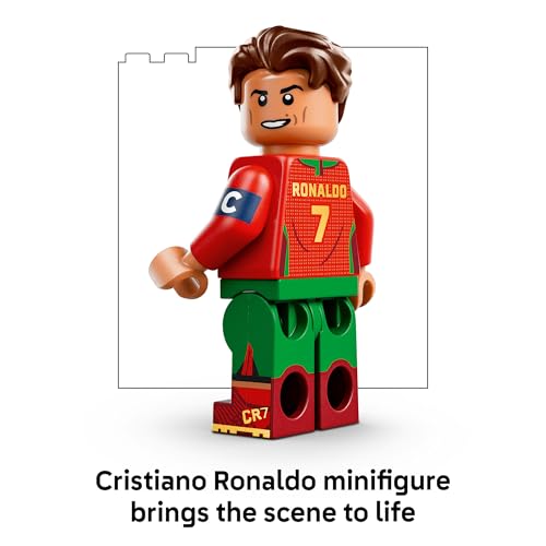 LEGO Editions Cristiano Ronaldo – Soccer Highlights - Building Set for Boys & Girls, Ages 10+ - Collectible Soccer Gift with Plaque - Kids Bedroom or Shelf Decor - 43012