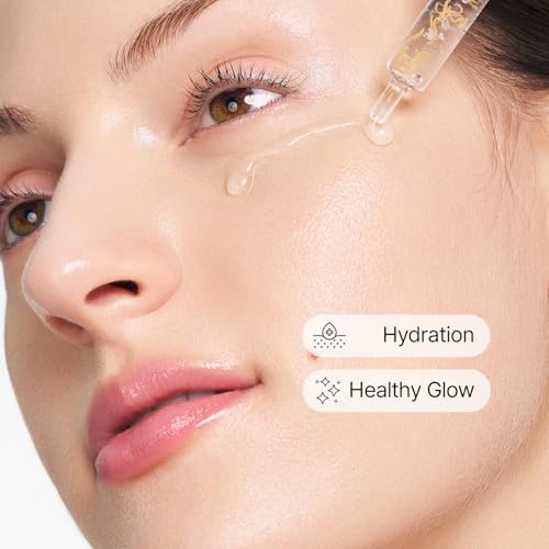 SUNGBOON EDITOR Glow Intensive Silk Peptide Ampoule, Copper Peptides Serum for Face with Collagen & Multi Peptides, Hydrating Korean Skincare Facial Serum for Smooth-Looking Skin, 1.35 fl oz
