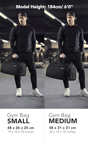 Fitgriff® Gym Bag for Men & Women with Shoe & Wet Compartment - Duffle Bag for Travel, Sports, Fitness & Workout