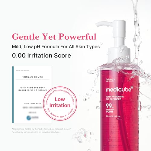 medicube PDRN Jelly to Foam Cleanser | Low pH Hydrating Daily Face Wash for All Skin Types | With PDRN, Collagen & LHA | Gentle Pore Care & Radiant, Balanced-Looking Skin | Korean Skincare | 200ml