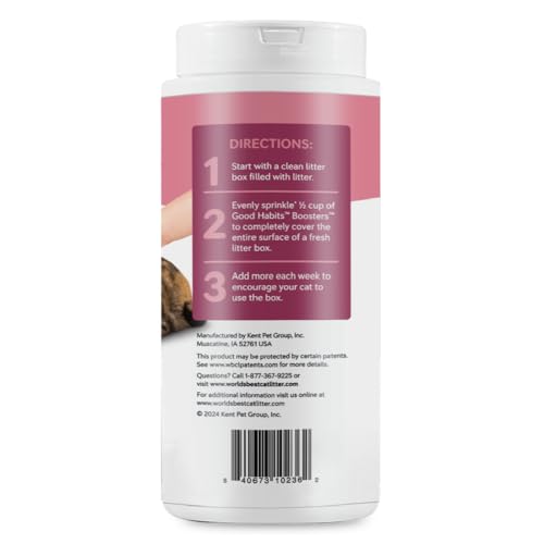 WORLD'S BEST CAT LITTER® Boosters™ Good Habits™ | Natural and Sustainable Cat Litter Additive | Attracts Your Cat to The Litter Box and Helps Avoid Accidents | Plant-Based Attractant | 18 oz Canister