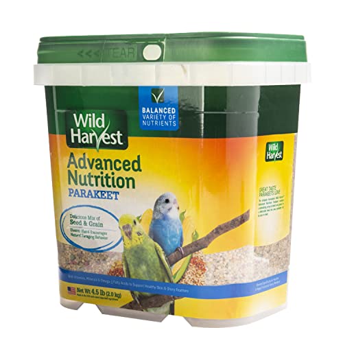Wild Harvest Advanced Nutrition Diet For Parakeets 4.5 Pounds, Seed And Grain Mix