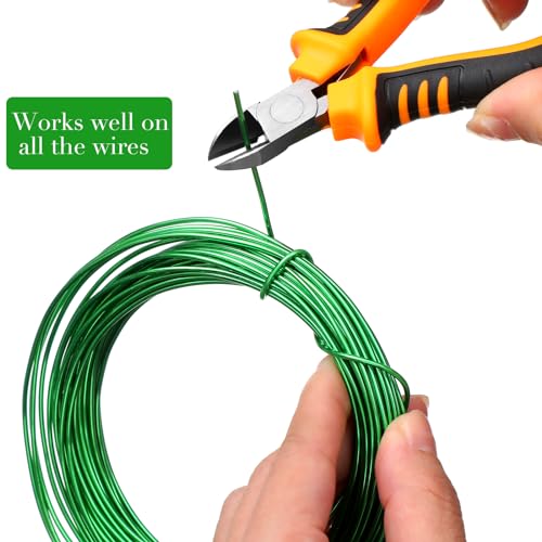 Mudder 5 Roll Aluminum Bonsai Training Wire Tree 1/1.5/2.0mm 160 Feet Total with Bonsai Wire Cutter Anodized Training for Holding Branches Small Trunks(Classic)