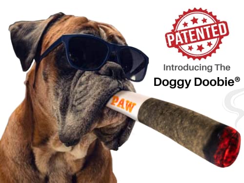 Nestpark Doggy Doobie - Funny Dog Toys - Plush Squeaky Toys for Medium, Small and Large - Cool Stuffed for Dog Birthday